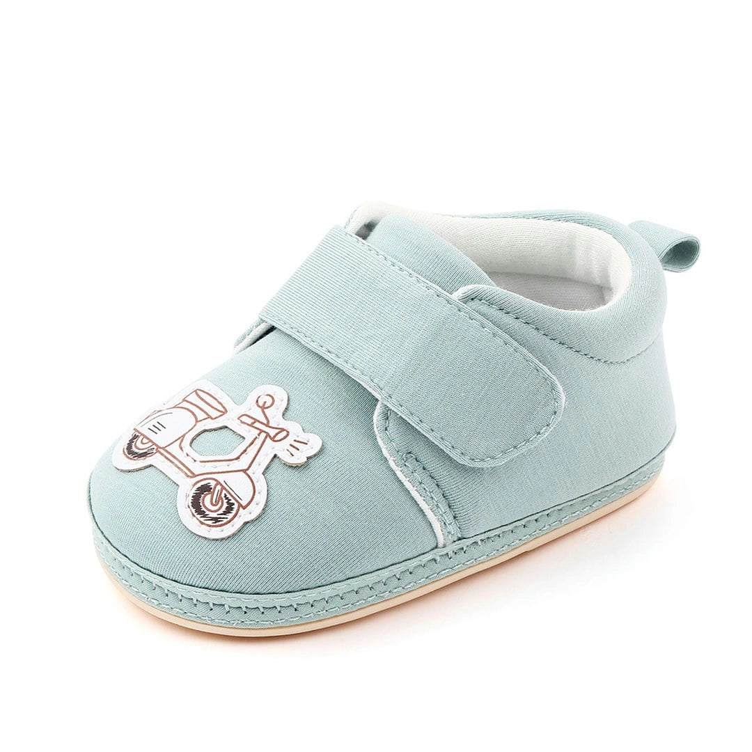 Soft Teal Baby Shoes with Carton Scooty 5 - Minitaq baby kids clothes dress