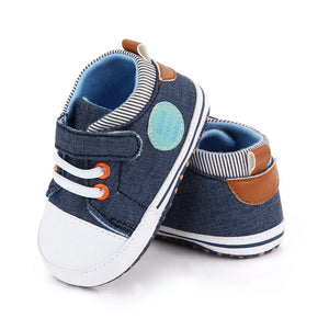 Stylish Blue and White Baby Shoes with Lace and Valcro Strap 5 - Minitaq baby kids clothes dress