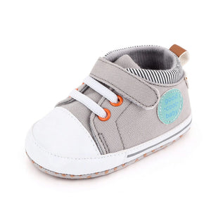 Stylish Grey and White Baby Shoes with Lace and Valcro Strap 5 - Minitaq baby kids clothes dress