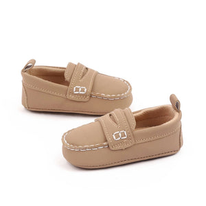 Soft And Comfy Light Brown Baby Loafers 5 - Minitaq baby kids clothes dress