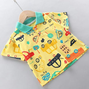 Cars Pattern Yellow T-Shirt and Shorts 10 - Minitaq baby kids clothes dress