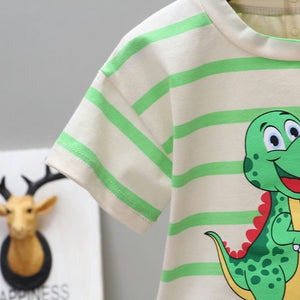 Cartoon Dino T-Shirt With Shorts 8 - Minitaq baby kids clothes dress