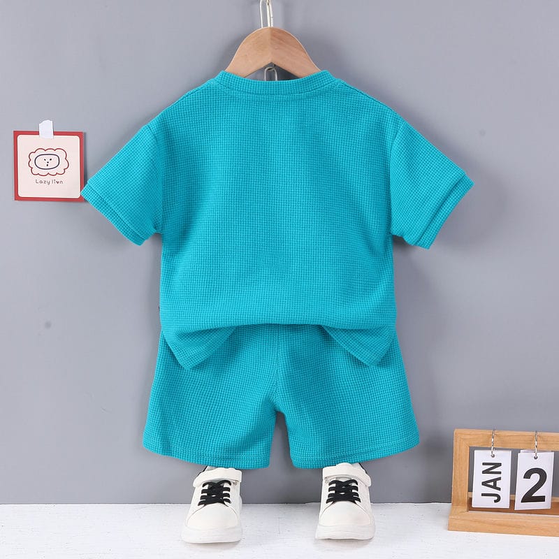 Modern Waffle Soft Ocean T-Shirt and Shorts 11 - Minitaq baby kids clothes dress