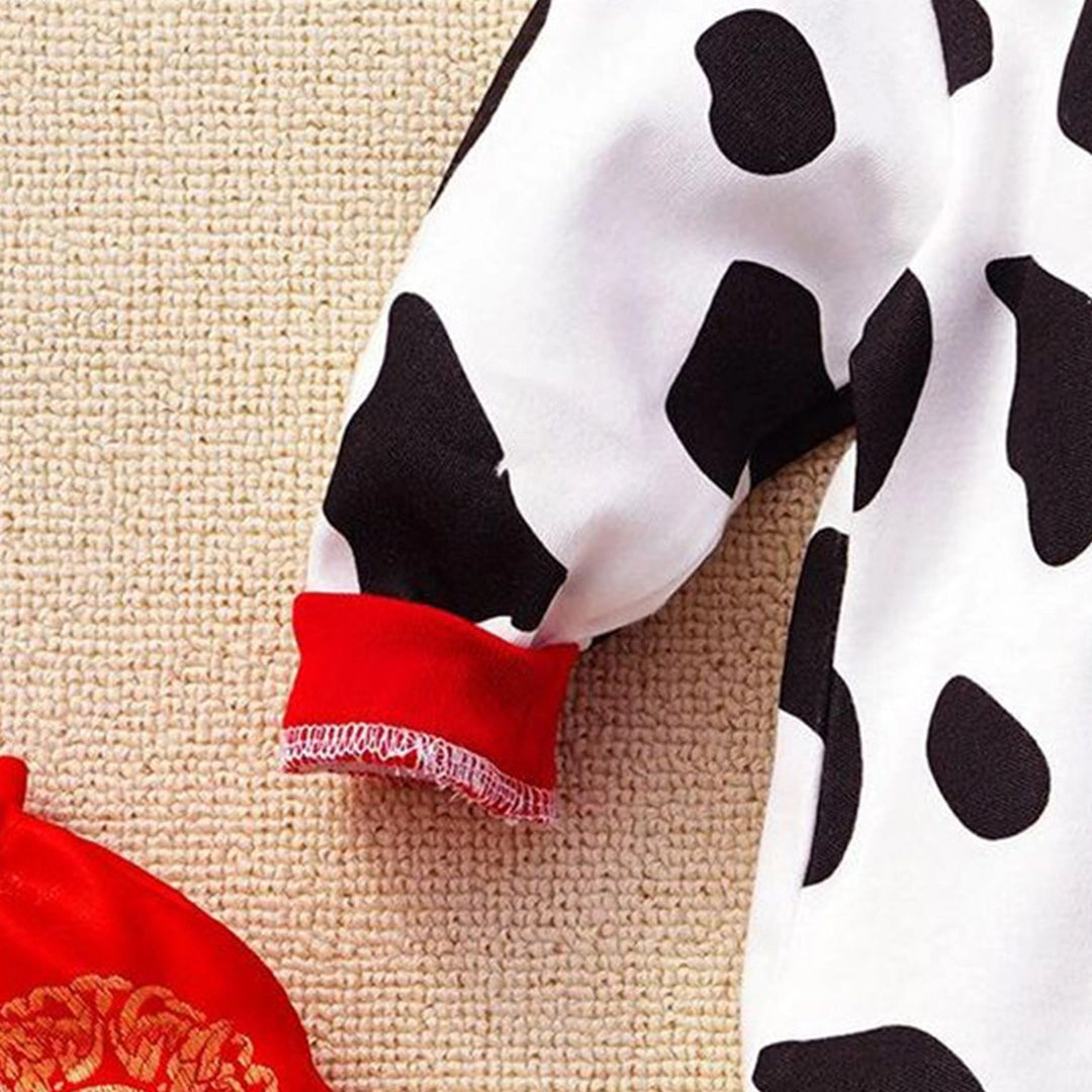 Cow Doted Pattern Full Sleeves Baby Romper 5 - Minitaq baby kids clothes dress