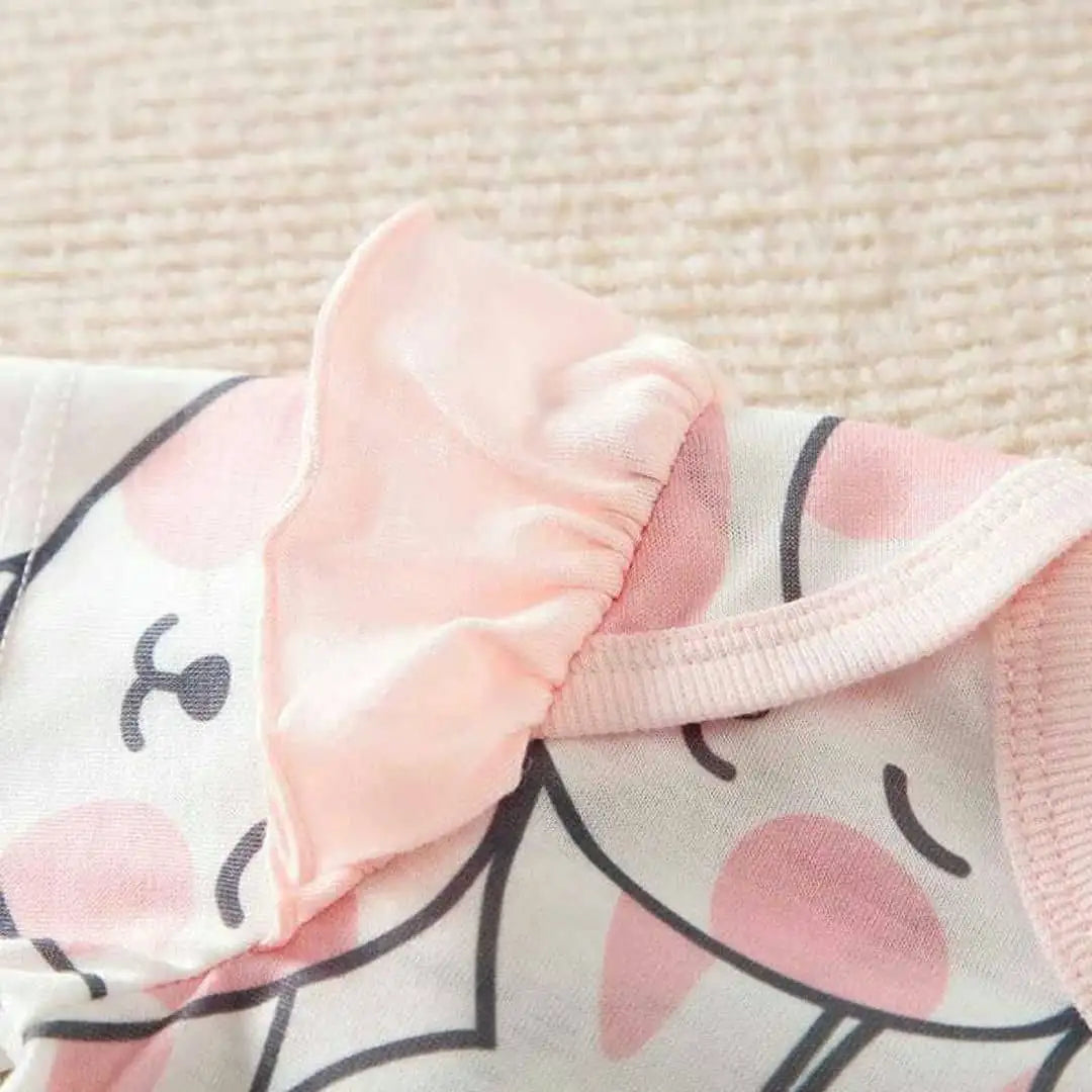 Pink Bunnies Pattern Baby Girl Romper 4 - Minitaq baby kids clothes dress