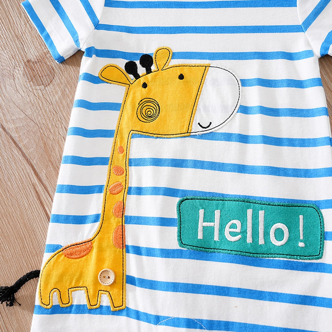 Hello By Giraffe Cute Baby Cotton Romper 5 - Minitaq baby kids clothes dress