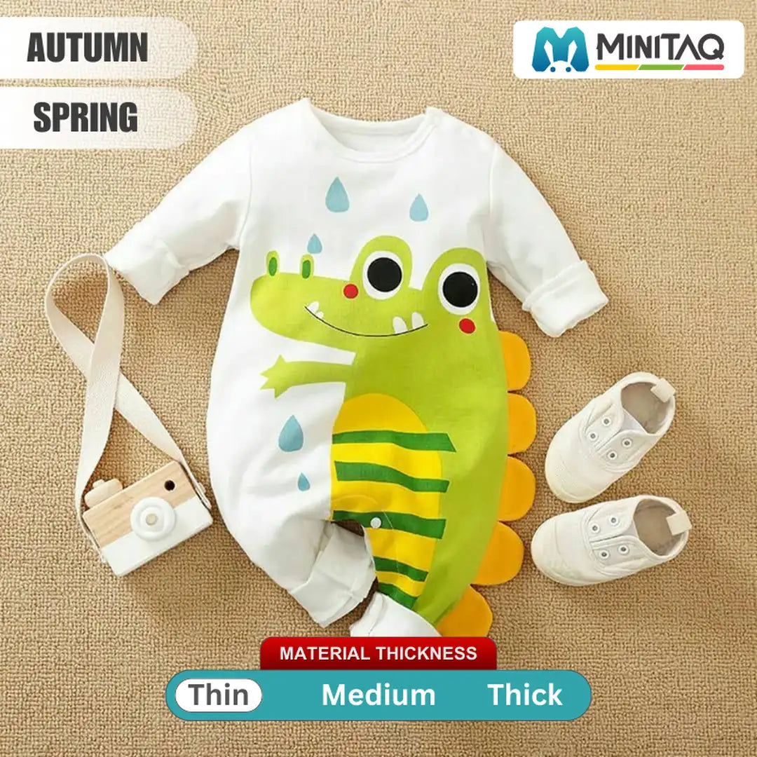 Cute Alligator Full Sleeve Baby Romper 2 - Minitaq baby kids clothes dress