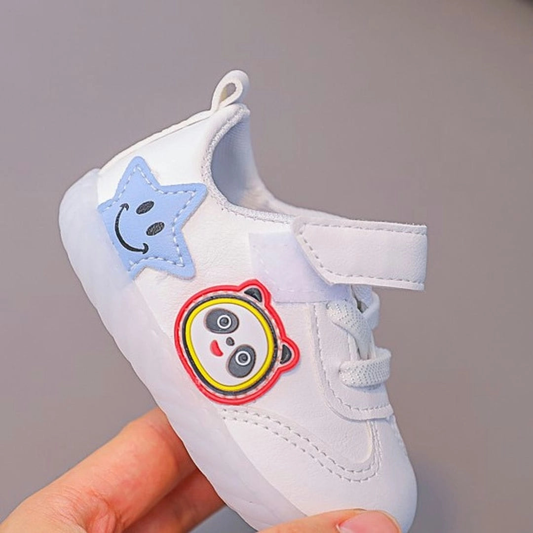 Elegant White Cartoon Kids Shoes with Sole Lights 5 - Minitaq baby kids clothes dress