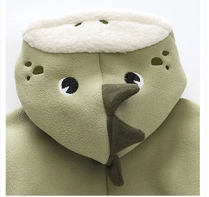 Little Dino Fleece Zipper Winter Hoodie - Minitaq baby kids clothes dress
