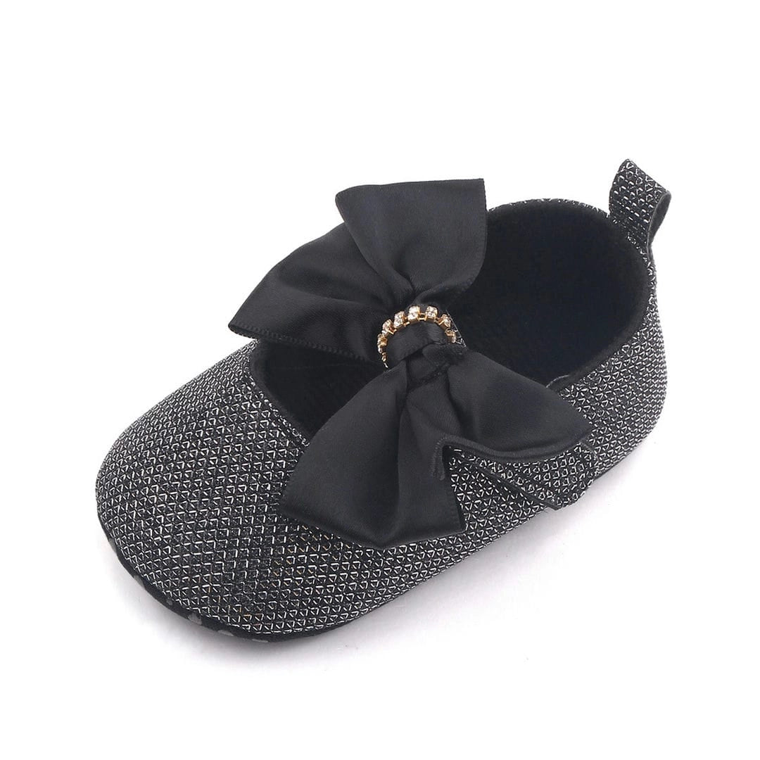 Fancy Black Baby Girl Shoes with Bow 5 - Minitaq baby kids clothes dress