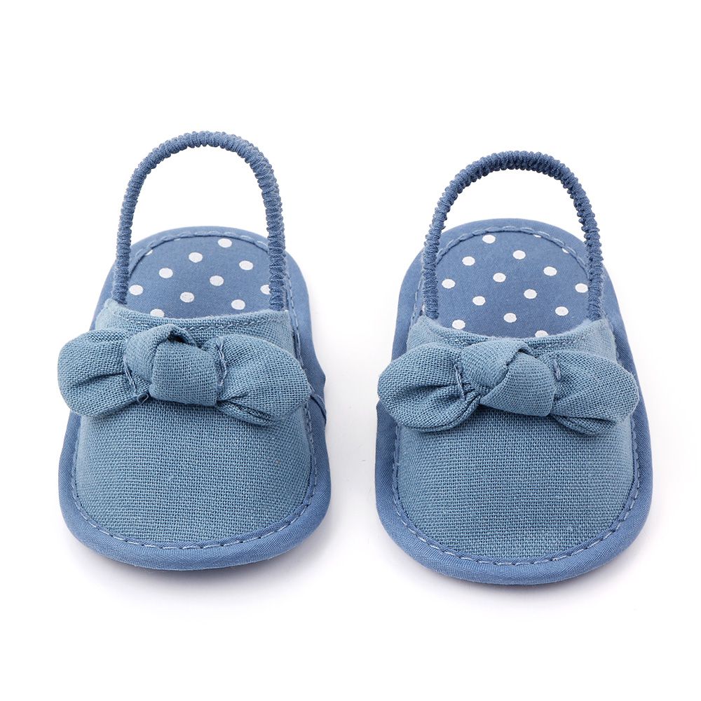 Blue Cotton Elastic Ankle Baby Sandal Shoes 2 - Minitaq baby kids clothes dress