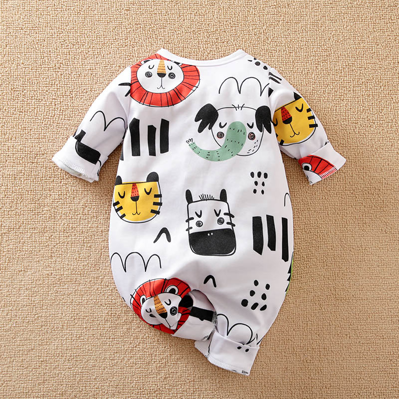 Cute Animal Pattern Baby Romper 7 - Minitaq baby kids clothes dress