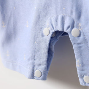 Summer Light Blue Cotton Stylish Romper 6 - Minitaq baby kids clothes dress