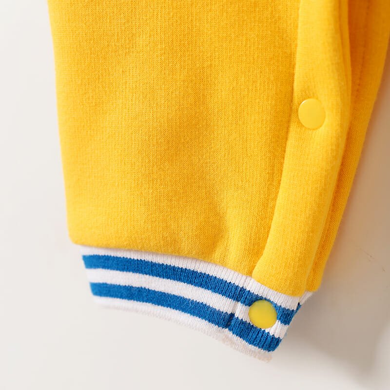 Yellow Sports Style Winter Fleece Romper With Cap 9 - Minitaq baby kids clothes dress