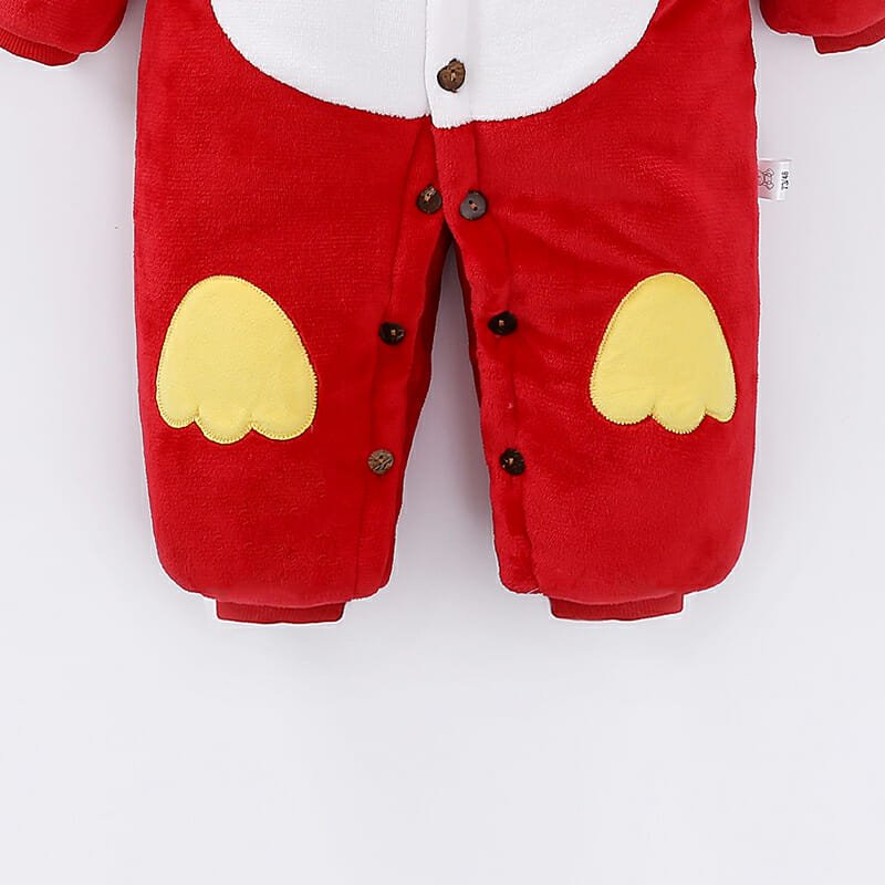 Cute Red Chick Winter Baby Romper 6 - Minitaq baby kids clothes dress