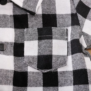 Black And White Check Casual Romper 7 - Minitaq baby kids clothes dress