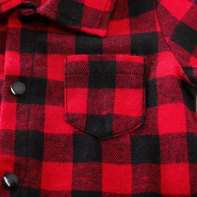 Red And Black Check Casual Romper 7 - Minitaq baby kids clothes dress