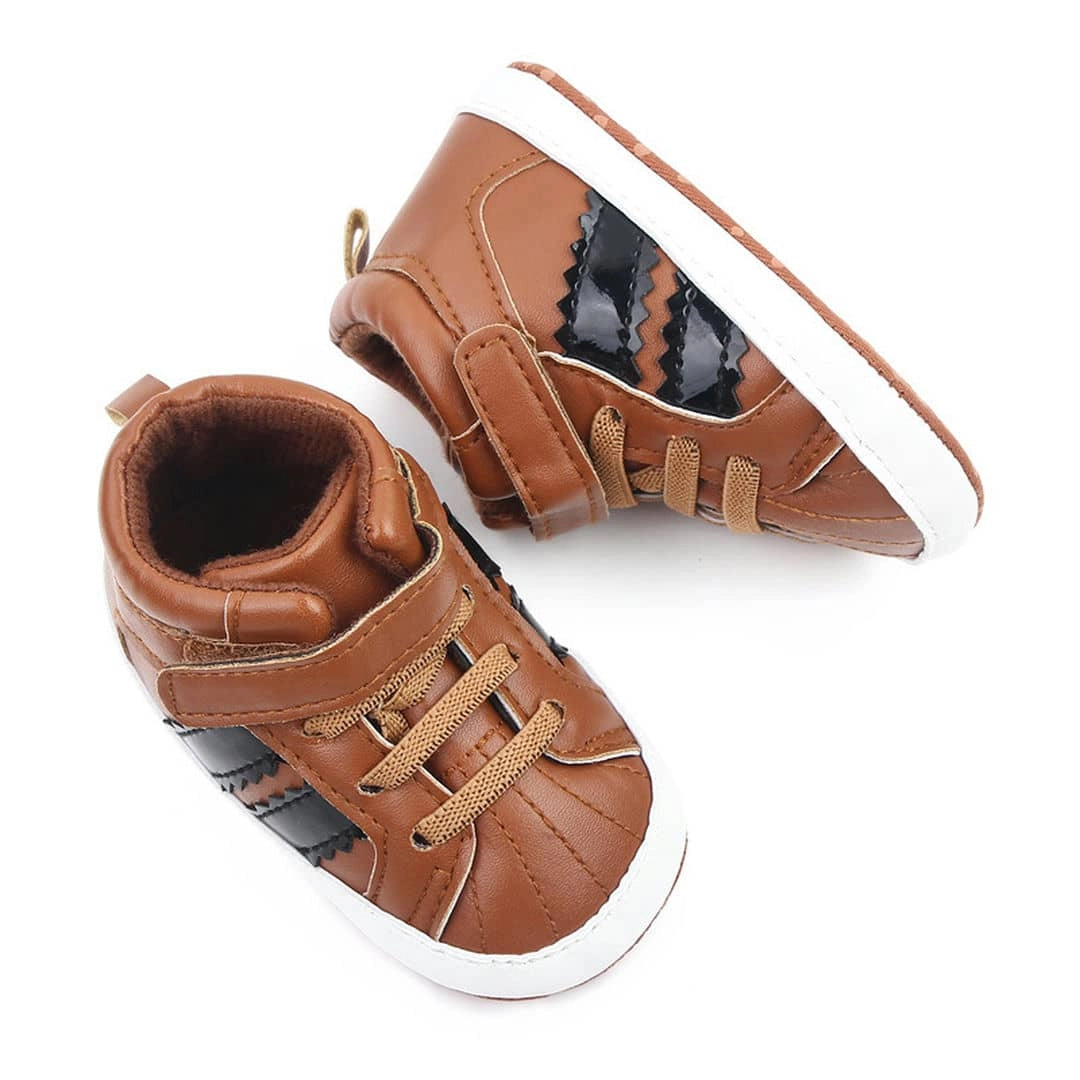 Brown Lace N Hook Style Baby Shoes 6 - Minitaq baby kids clothes dress