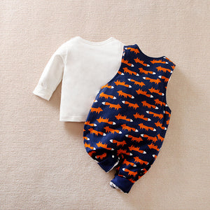 Modern Fox Cartoon Baby Romper 6 - Minitaq baby kids clothes dress