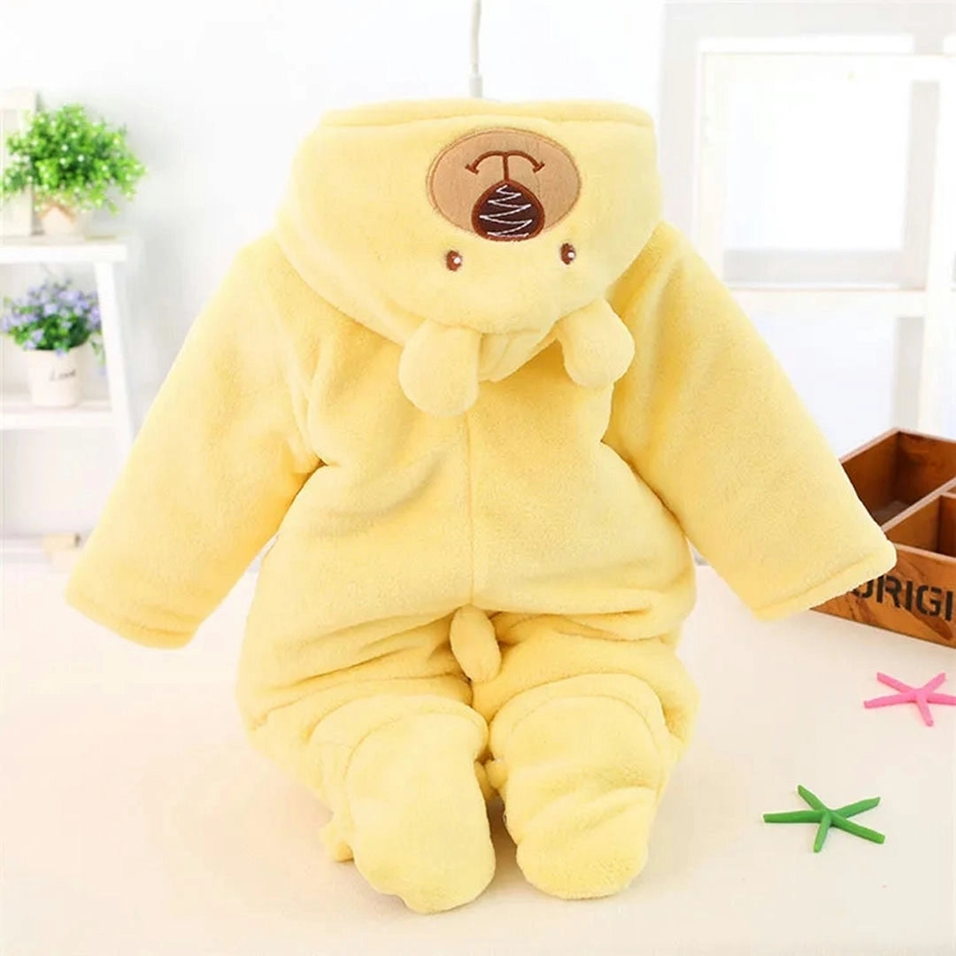 Yellow Bear Winter Hooded Romper 7 - Minitaq baby kids clothes dress