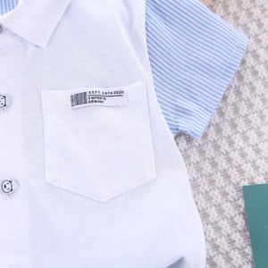 Classic White Shirt with Blue Denim Shorts - Minitaq baby kids clothes dress 