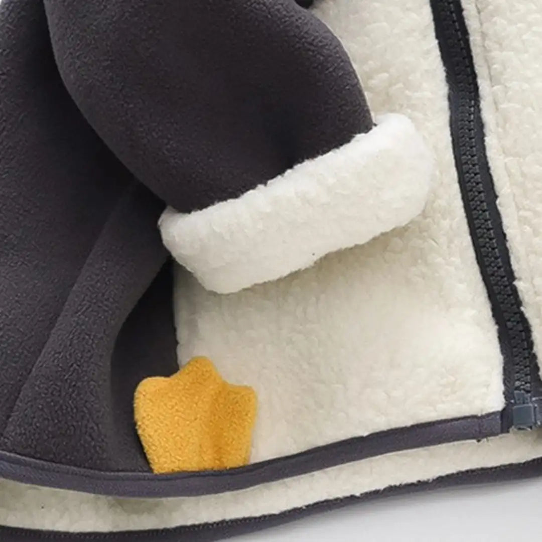 Penguin Fleece Zipper Winter Hoodie - Minitaq baby kids clothes dress