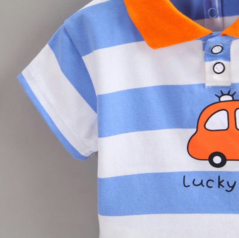 Lucky Kid Car Design Shirt and Shorts 6 - Minitaq baby kids clothes dress