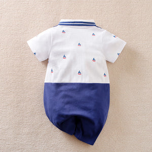 White N Blue Stylish Formal Baby Romper 7 - Minitaq baby kids clothes dress