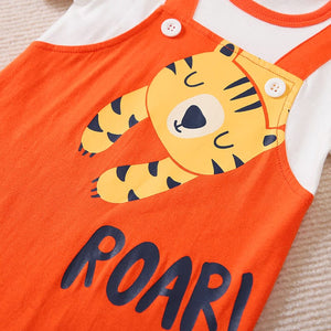 Cute Tiger Roar Orange Baby Romper 6 - Minitaq baby kids clothes dress