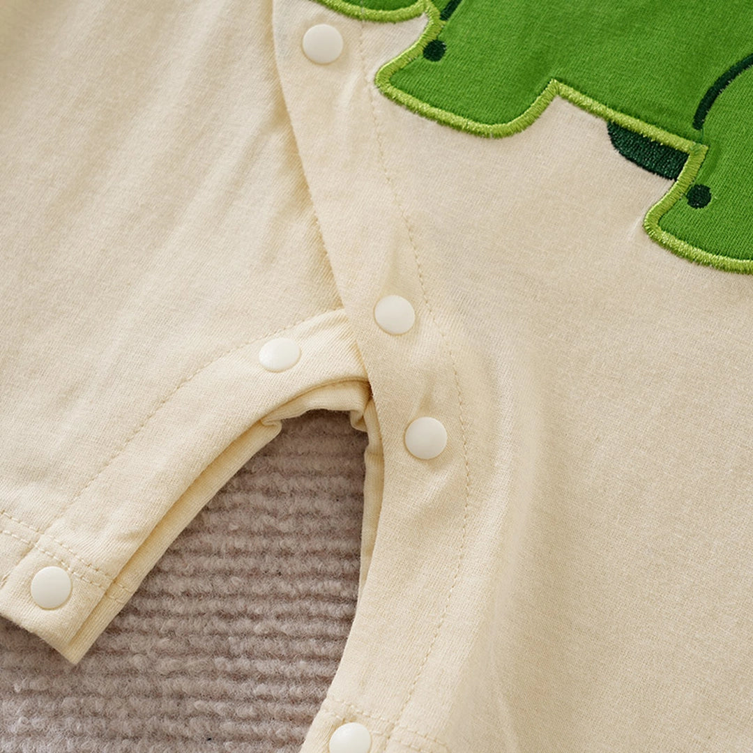 Baby Summer Cotton Romper With Green Dinosaur 6 - Minitaq baby kids clothes dress