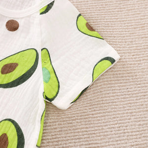 The Avocado Rain Summer Gauze Cotton Baby Romper 6 - Minitaq baby kids clothes dress