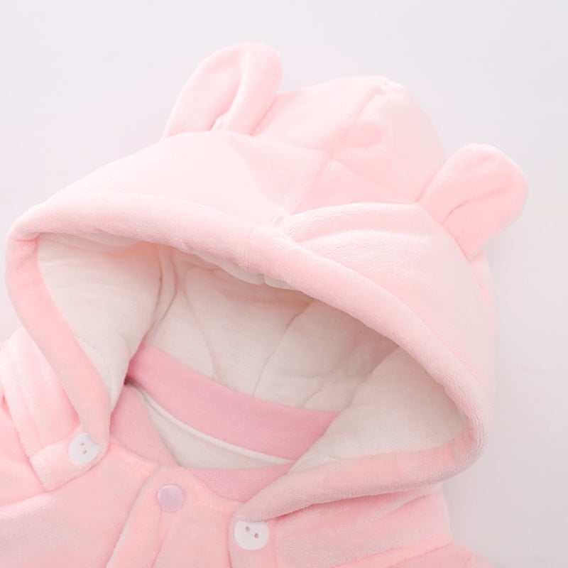 Comfy Rabbit Pink Hooded romper 3 - Minitaq baby kids clothes dress