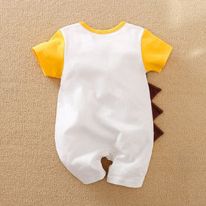 Stylish Yellow Dinosaur Baby boy Romper 3 - Minitaq baby kids clothes dress