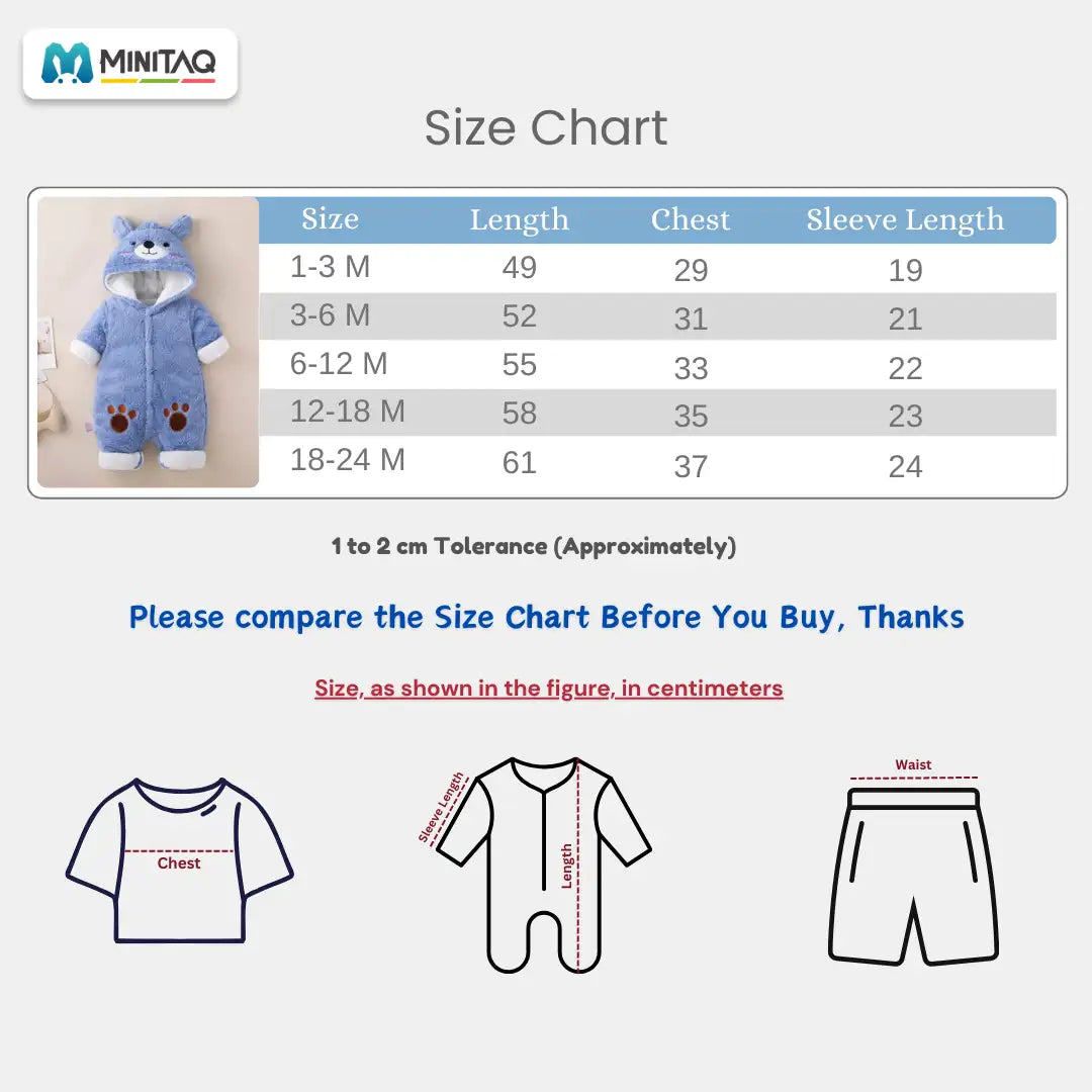 Stylish Bear Paws Embroidered Sky Blue Romper 96 - Minitaq baby kids clothes dress