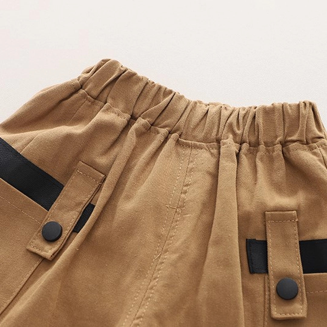 Brown Shorts N Striped Shirt 2pcs Set - Minitaq baby kids clothes dress