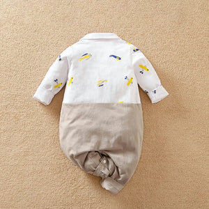 Aeroplanes Strap Design Bow Tie Baby Romper 7 - Minitaq baby kids clothes dress