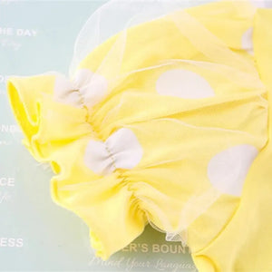 Caring Friends Yellow Dress with Ruffle Style Sleeves 9 - Minitaq baby kids clothes dress