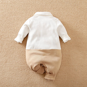 Beige Color Cotton Formal Baby Romper 8 - Minitaq baby kids clothes dress