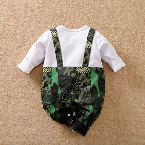 Jungle Roar Dungaree Style Baby Romper 8 - Minitaq baby kids clothes dress