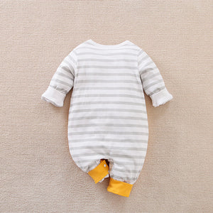 Yellow Bear With Gray Stripes Romper 8 - Minitaq baby kids clothes dress