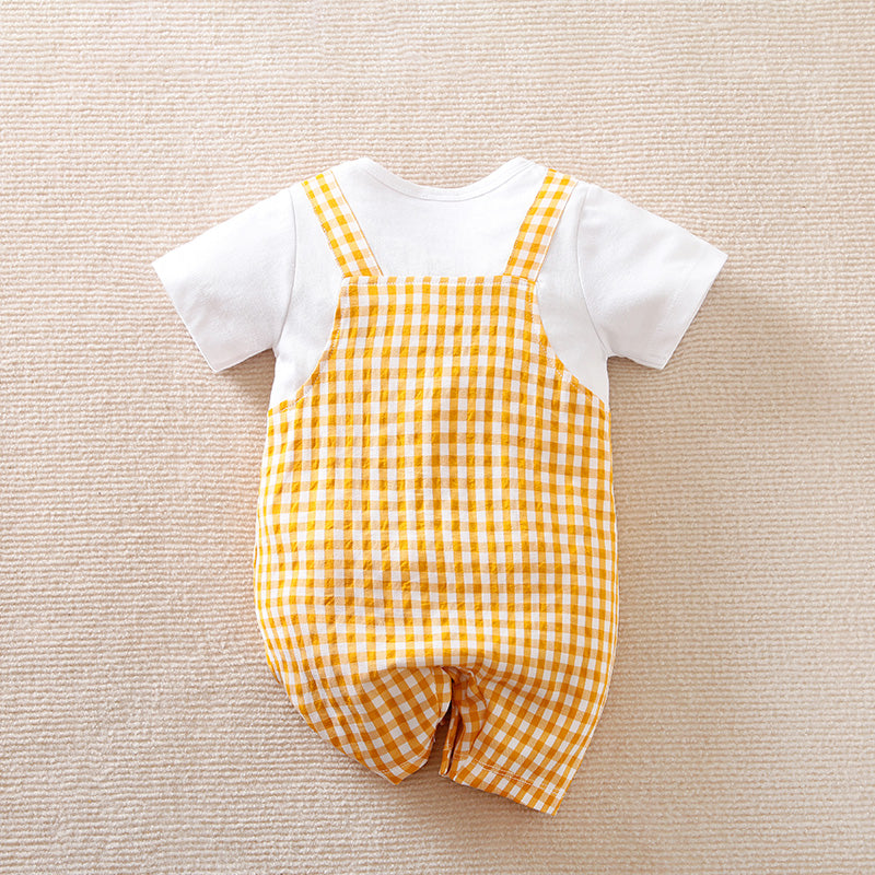 Dream Big Checkered Style Baby Dangaree 6 - Minitaq baby kids clothes dress