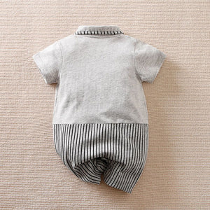 Smart Gray Formal Style Baby Romper 7 - Minitaq baby kids clothes dress