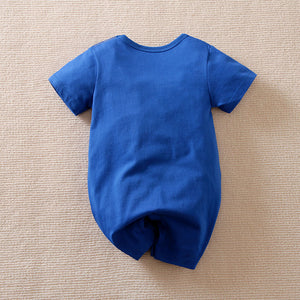 Rainbow Blue Half Sleeves Baby Romper 7 - Minitaq baby kids clothes dress