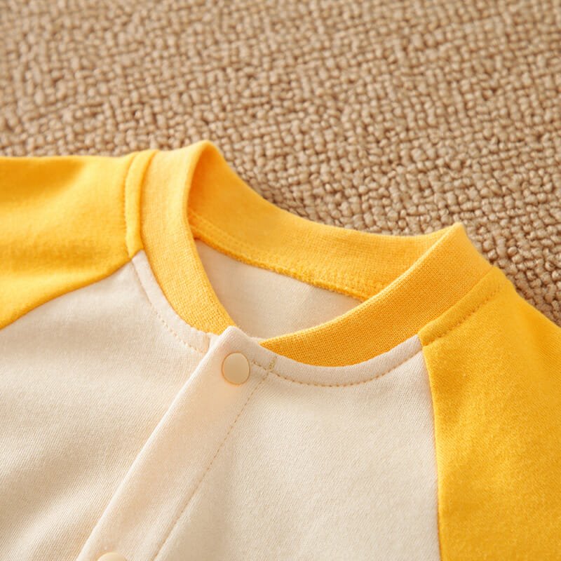 Yellow Color Bear Pocket Style Romper 3 - Minitaq baby kids clothes dress