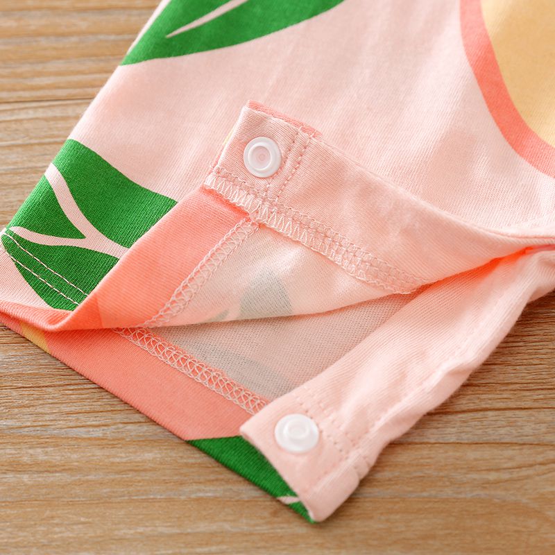 Summer Peachy Half Sleeves Baby Romper 6 - Minitaq baby kids clothes dress