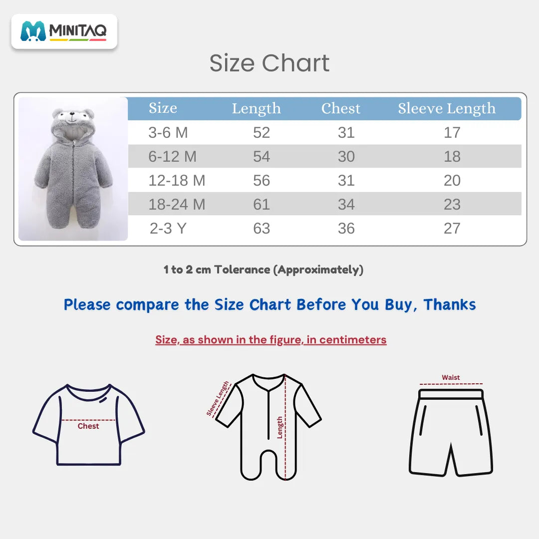 Cute Gray Bear Cartoon Baby Cartoon 19 - Minitaq baby kids clothes dress