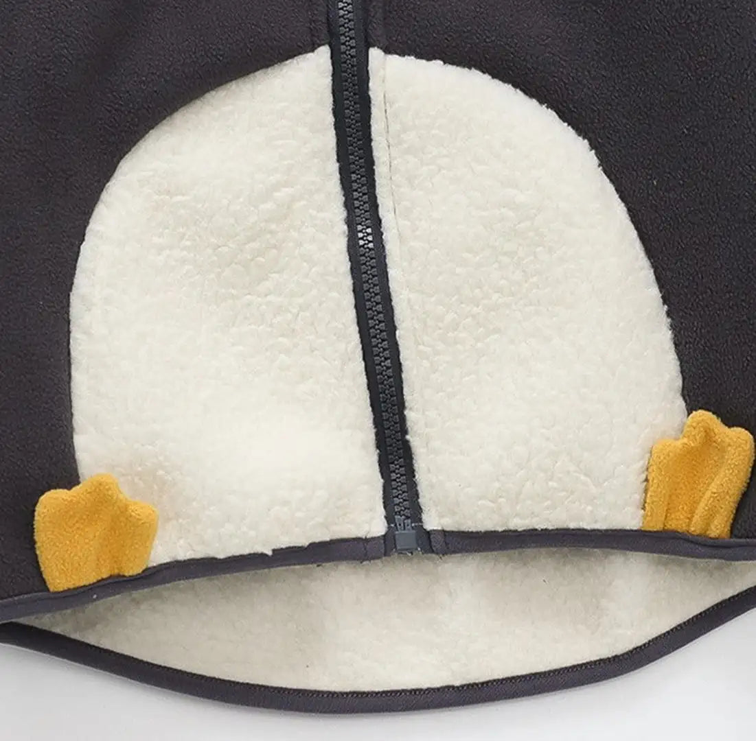 Penguin Fleece Zipper Winter Hoodie - Minitaq baby kids clothes dress