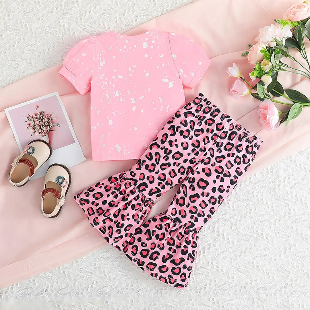 The Kid Life Pink Top With Leopard Style Trouser 8 - Minitaq baby kids clothes dress