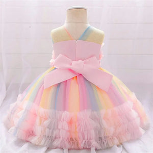 Colorful Rainbow Party Frock Dress For Kids 8 - Minitaq baby kids clothes dress