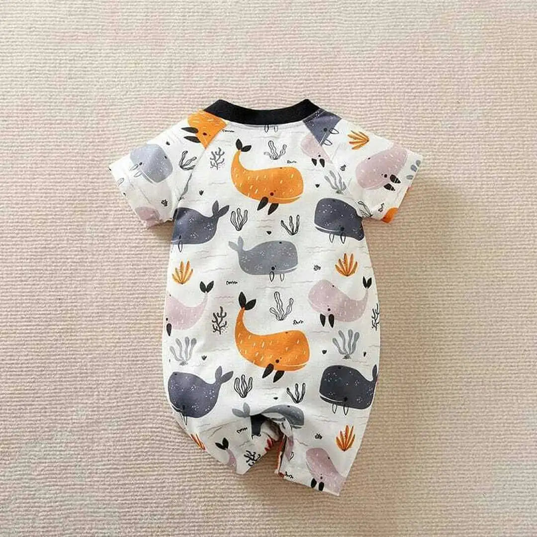 Sweet Whale Pattern Baby Romper 8 - Minitaq baby kids clothes dress